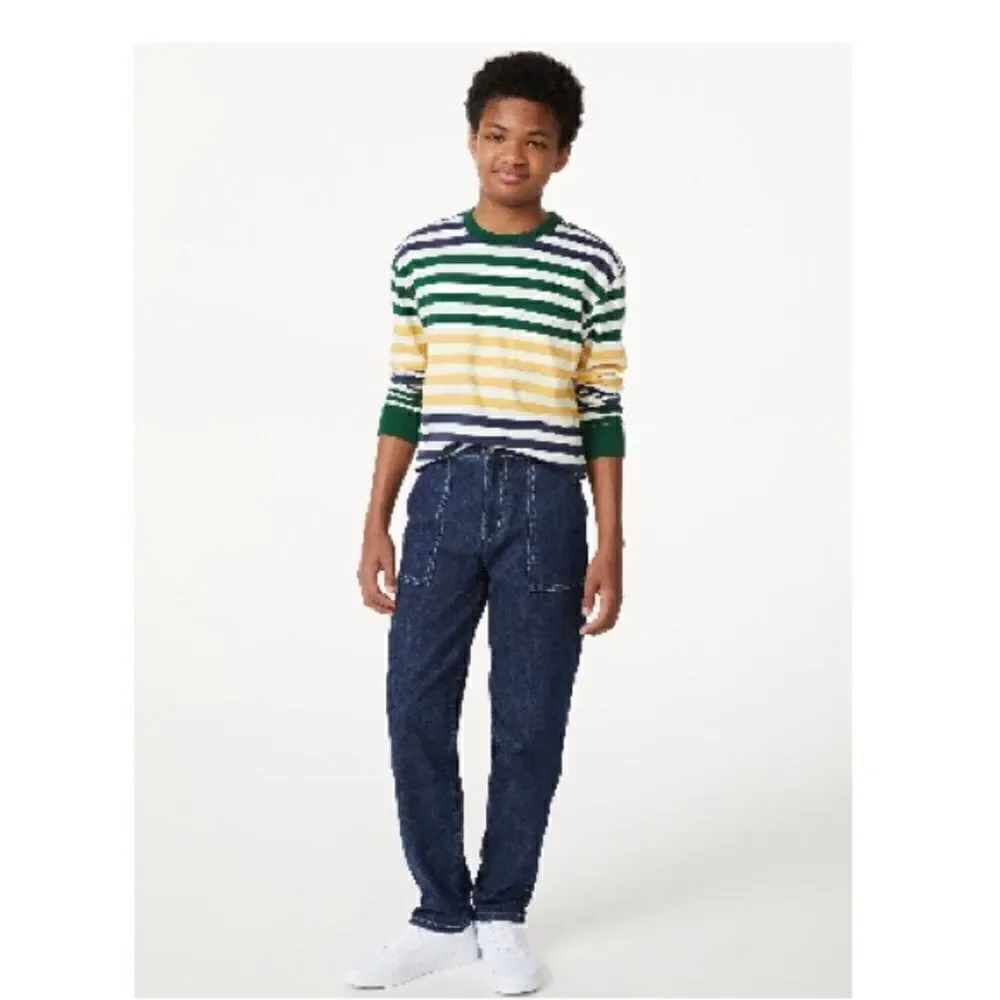 Boys Brushed Denim Carpenter Jeans Pants Size 12